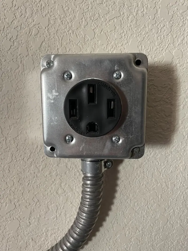 NEMA 14-50 outlet installed for Smart Home Electrical in Horicon